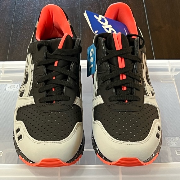 DS 2016 ASICS GEL LYTE III 3 BLACK/MANGO/CEMENT/3M MENS SHOES SIZE 8.5 RARE - Picture 2 of 10